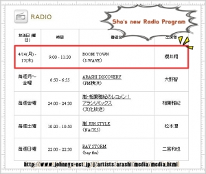 Sakurai Sho's new Radio promgram